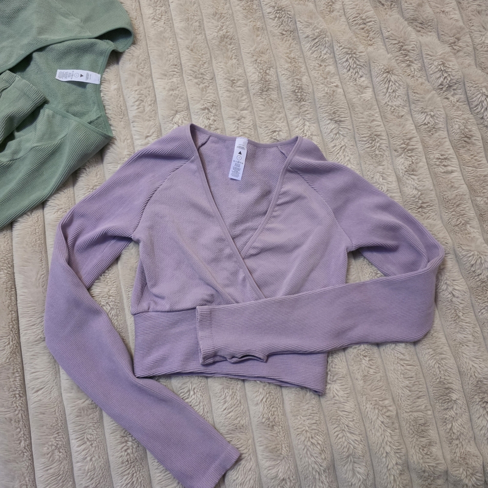 Balance Athletica Lilac Wrap Crop Top